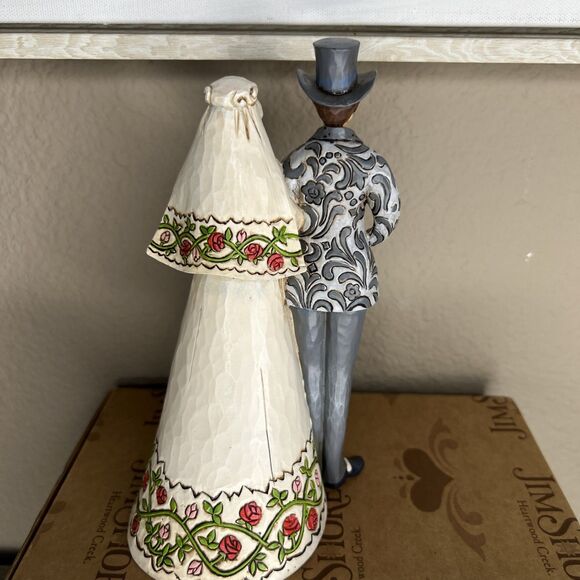 Jim Shore Cake Topper Bride and Groom I DO Figurine #4007600 7.25" tall - Picture 4 of 7